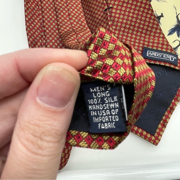 Lands’ End Set of 3 100% Silk Men’s Long Ties - Picture 5 of 9